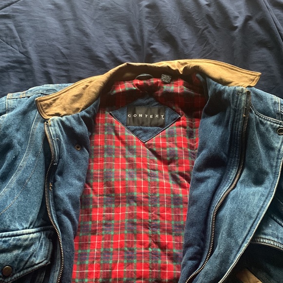 Context flannel lined jean jacket size L. - Picture 2 of 3